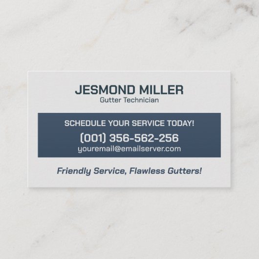 Goot Cleaning Repair Installatieservice Visitekaartje (Achterkant)