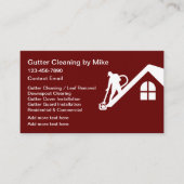 goot en dak schoonmaken residentiële commerciële visitekaartje (Voorkant)