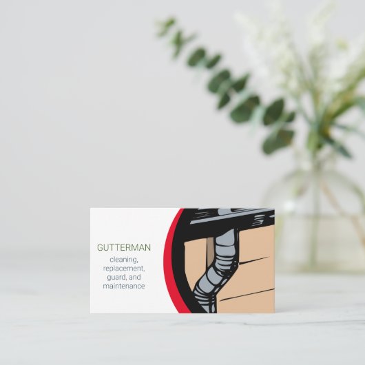 Goot installatie en onderhoud visitekaartje (Staand voorkant)