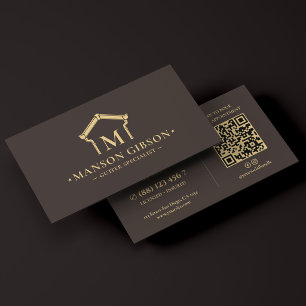 Goot Specialist Logo Espresso Modern QR-code Visitekaartje
