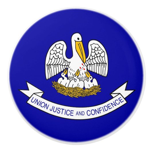 Gootplaat van keramische knoppen met vlag van Loui (Voorkant)