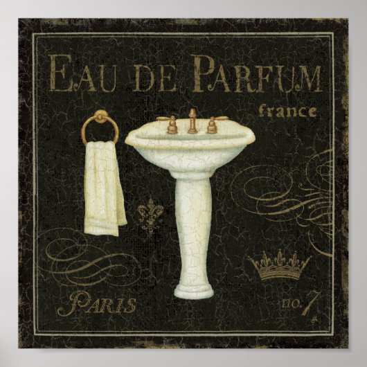  gootsteen en handdoeken poster (Voorkant)