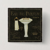  gootsteen en handdoeken vierkante button 5,1 cm (Voorkant)