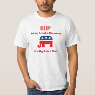 GOP: Amerika achteruit halen, één recht per keer T-shirt