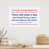 GOP Congres Uw Dishonor zal Cheney blijven Poster (Keuken)