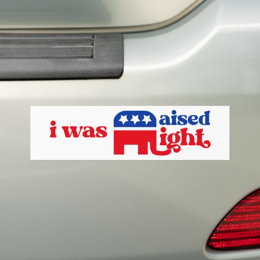 GOP Conservatief Trump Republikein heeft gelijk ge Bumpersticker (Op auto)