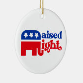 GOP Conservatief Trump Republikein heeft gelijk ge Keramisch Ornament (Rechts)