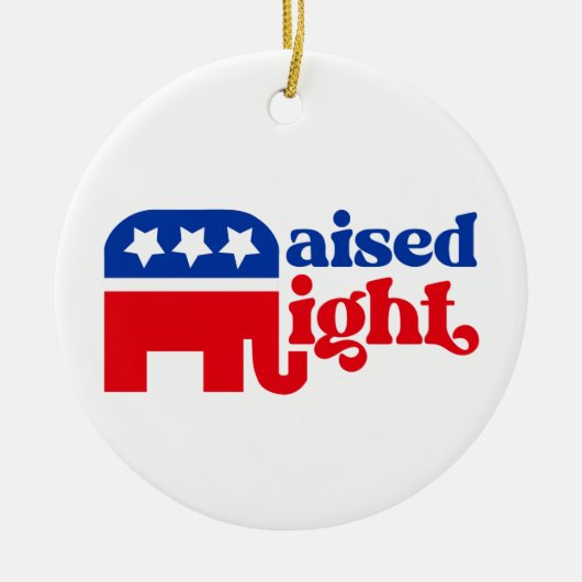 GOP Conservatief Trump Republikein heeft gelijk ge Keramisch Ornament (Voorkant)