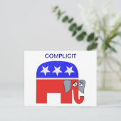 GOP Elephant Briefkaart (Staand voorkant)