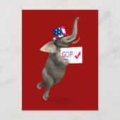 GOP Elephant Briefkaart (Voorkant)