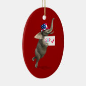 GOP Elephant Keramisch Ornament (Rechts)