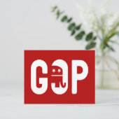 GOP Elephant Logo Briefkaart (Staand voorkant)