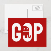 GOP Elephant Logo Briefkaart (Voorkant / Achterkant)