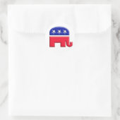 GOP Elephant Logo Ronde Sticker (Tas)