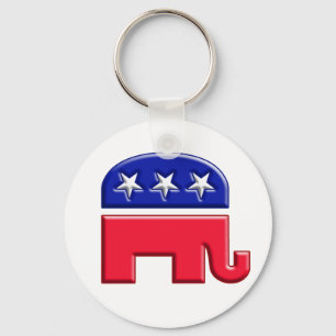 GOP Elephant Logo Sleutelhanger