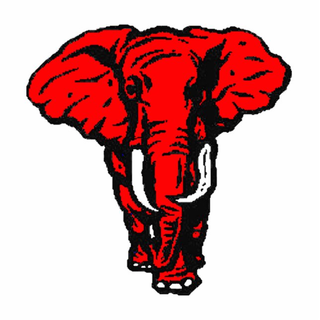 GOP Elephant Photo Sculpture Staand Fotobeeldje (Voorkant)