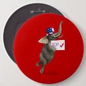 GOP Elephant Ronde Button 6,0 Cm (Voorkant /achterkant)