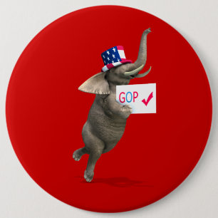 GOP Elephant Ronde Button 6,0 Cm