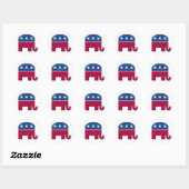 GOP Elephant Ronde Sticker (Vel)