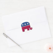 GOP Elephant Ronde Sticker (Envelop)