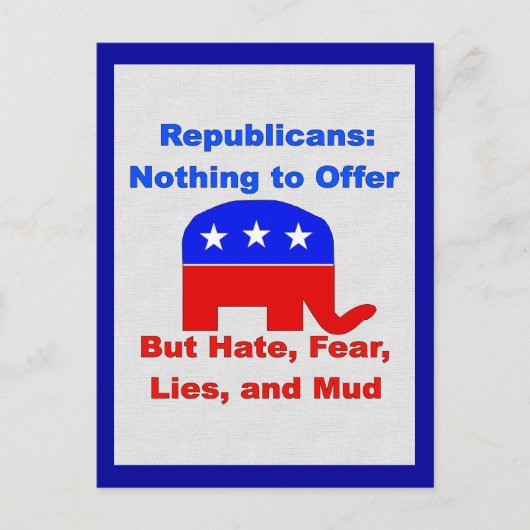 GOP Fearmongers Briefkaart (Voorkant)