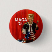 GOP Golden Boy: Donald Trump Ronde Button 3,2 Cm (Voorkant)