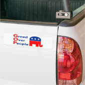 GOP - Goudweg over mensen Bumpersticker (Op Truck)