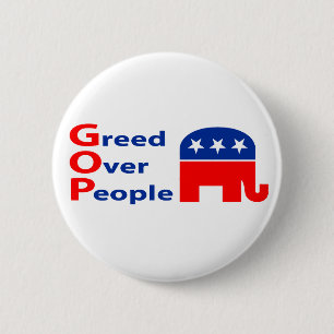 GOP - Goudweg over mensen Ronde Button 5,7 Cm