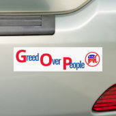 GOP = Greed Over People - Bumpersticker (Op auto)