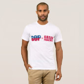 GOP = het Shirt van de Mannen van het beginsel "Gr (Voorkant volledig)