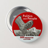 GOP Immigration Platform Ronde Button 7,6 Cm (Voorkant /achterkant)