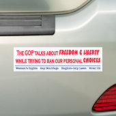 GOP is volledig van hypocrieten Bumpersticker (Op auto)