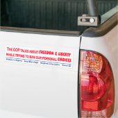 GOP is volledig van hypocrieten Bumpersticker (Op Truck)