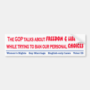 GOP is volledig van hypocrieten Bumpersticker