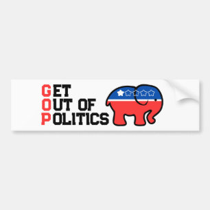 GOP krijgt politiek van anti-Republikeinse Trump Bumpersticker