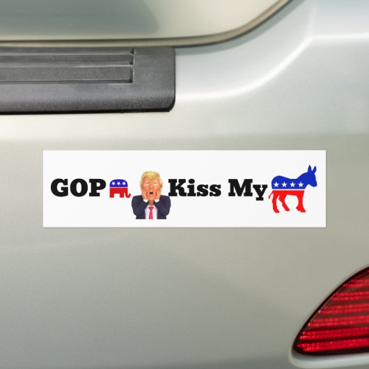 GOP Kus mijn Bumpersticker (Op auto)