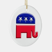 GOP Logo Elephant Keramisch Ornament (Rechts)