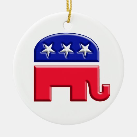 GOP Logo Elephant Keramisch Ornament (Voorkant)