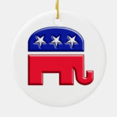 GOP Logo Elephant Keramisch Ornament (Achterkant)