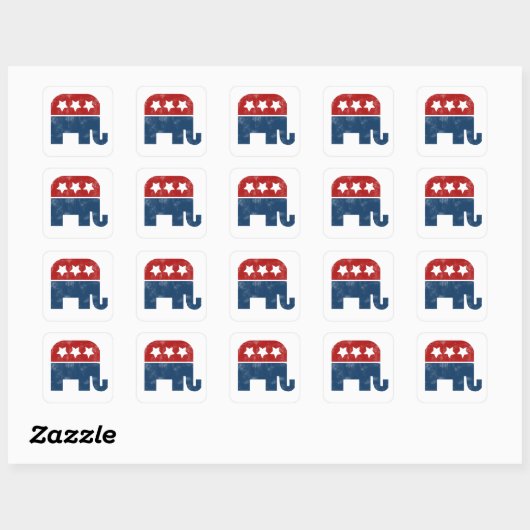  GOP-logo Vierkante Sticker (Vel)