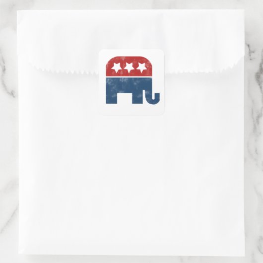  GOP-logo Vierkante Sticker (Tas)