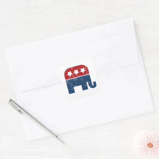 GOP-logo Vierkante Sticker (Envelop)