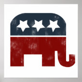 GOP-logo voor olifanten Poster (Voorkant)