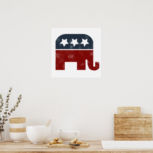 GOP-logo voor olifanten Poster (Keuken)