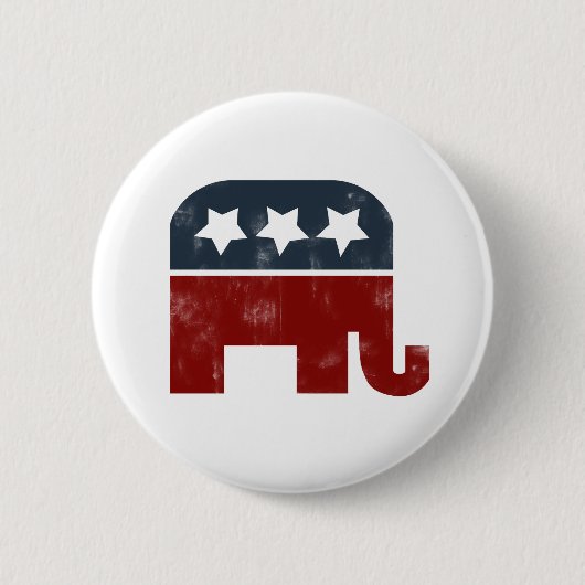 GOP-logo voor olifanten Ronde Button 5,7 Cm (Voorkant)