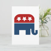 GOP olifant Logo republikein Kaart (Staand voorkant)