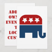 GOP olifant Logo republikein Kaart (Voorkant / Achterkant)