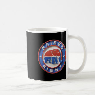 Gop Olifant marcheert trots met opgeheven rechtere Koffiemok