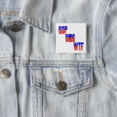 GOP OMG WTF VIERKANTE BUTTON 5,1 CM (In situ)