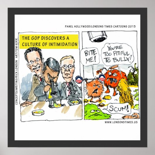 GOP ontdekt cultuur van intimidatie Funny Poster (Voorkant)